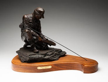 CODY HOUSTON (AMERICAN, B. 1941) "PROFIT SHARING" BRONZE SCULPTURE.