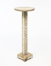 ITALIAN TERRAZZO MOSAIC PEDESTAL.