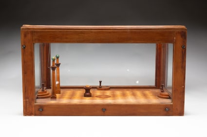 AMERICAN INLAID MASONIC TEMPLE MODEL.