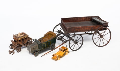 GROUPING OF AMERICAN TRANSPORTATION TOYS.