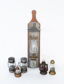 GROUP OF SIX LIGHTING DEVICES.