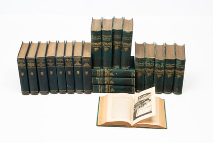 TWENTY-ONE VOLUMES BY MARK TWAIN AND CHARLES DICKENS.