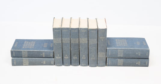 TEN VOLUMES OF "DICTIONNAIRE DE PEINTRES, SCULPTEURS, DESSINATEURS ET GRAVEURS" BY E. BENEZIT.