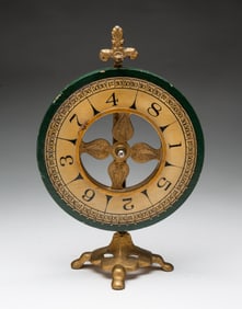 DIMINUTIVE FRENCH GAME AND NOVELTY CO. CARNIVAL ROULETTE GAME WHEEL.
