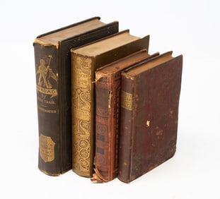 FOUR VOLUMES BY MARK TWAIN, ALEXANDRE DUMAS, JULES VERNE, AND THE ARLINGTON EDITION OF THE SWISS