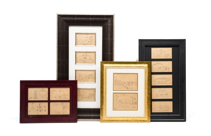 WARREN B. ANDERS (MONTGOMERY, PENNSYLVANIA) PENCIL ON PAPER FOLK ART DRAWINGS.