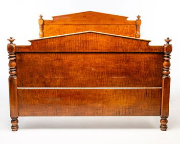 AMERICAN TIGER MAPLE QUEEN SIZE BED.