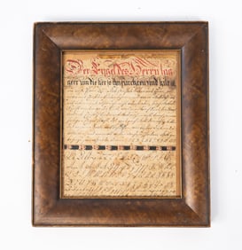 PENNSYLVANIA INK AND WATERCOLOR FRAKTUR.