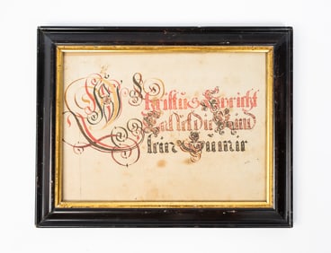 PENNSYLVANIA INK AND WATERCOLOR FRAKTUR.
