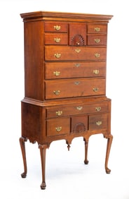 AMERICAN QUEEN ANNE CHERRY HIGH CHEST.