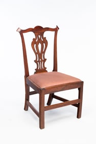 AMERICAN CHIPPENDALE MAHOGANY SIDE CHAIR.