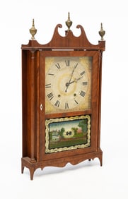 EPHRAIM DOWNS (1787-1860) FOR GEORGE MITCHELL (1774-1852) LATE FEDERAL MAHOGANY PILLAR AND SCROLL