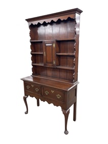 ENGLISH QUEEN ANNE STYLE OAK KITCHEN DRESSER.