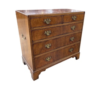 GEORGE III STYLE WALNUT FOUR-DRAWER CHEST.