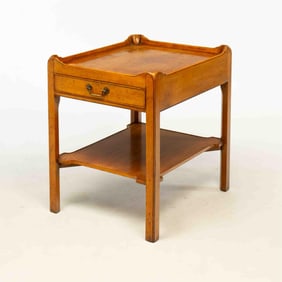 GEORGE III STYLE FRUITWOOD SIDE TABLE.