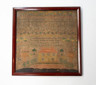 REBECCA KENRIDGE (AMERICAN OR ENGLISH) NEEDLEWORK SAMPLER, DATED 1830.
