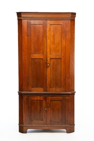 SOUTHERN CHERRY CORNER CUPBOARD.