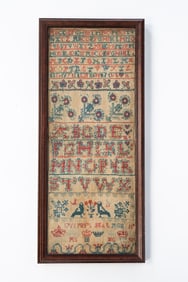 NEEDLEWORK SAMPLER, DATED 1761.
