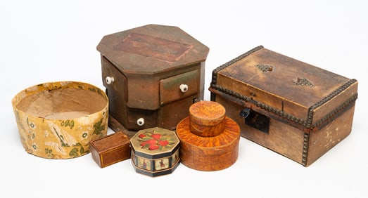 GROUP OF NINE BOXES.