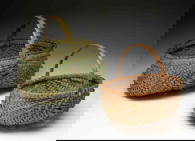 TWO AMERICAN BUTTOCKS BASKETS.