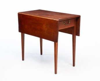 AMERICAN HEPPLEWHITE CHERRY PEMBROKE TABLE.