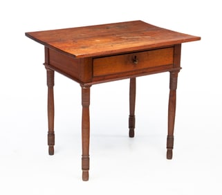 VIRGINIA SHERATON WALNUT ONE-DRAWER STAND.
