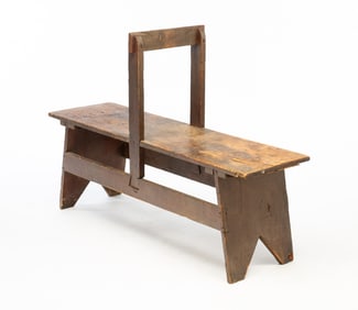AMERICAN PINE COURTING BENCH.