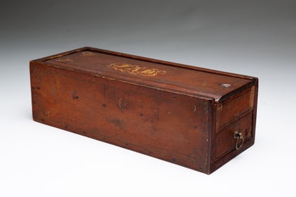 AMERICAN SLIDE LID SCHOOL BOX.