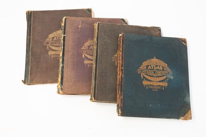 FOUR L.H. EVERTS OHIO COUNTY ATLASES.