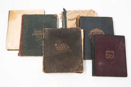 SIX OHIO COUNTY ATLASES.