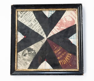 PATRIOTIC OHIO QUILT BLOCK.