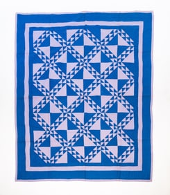 AMISH (TUSCARAWAS COUNTY, OHIO) COTTON "LADY OF THE LAKES" QUILT.