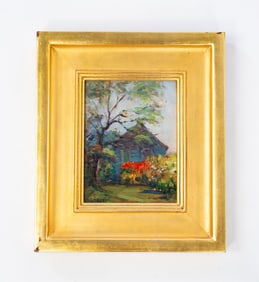 KARL KAPPES (OHIO, 1861- 1943) OIL ON BOARD OF LANDSCAPE.