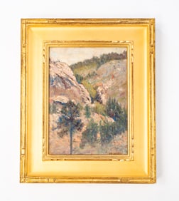 EDWARD PARKER HAYDEN (OHIO/NEW YORK/MASSACHUSETTS, 1858-1922) "SUMMER HILLSIDE" OIL ON CANVAS.