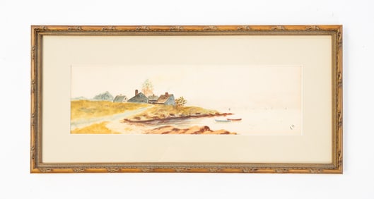 ATTRIBUTED TO ALICE SCHILLE (COLUMBUS, OHIO, 1869-1955) WATERCOLOR OF LANDSCAPE.