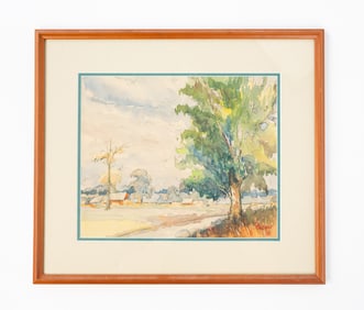 THEODORE HERNDON REAMER (COLUMBUS, OHIO, 1893-1990) WATERCOLOR OF LANDSCAPE.