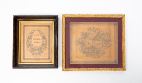 TWO FERDINAND A. BRADER (SWISS, ACTIVE IN THE U.S. 1833-1901) GRAPHITE DRAWINGS.