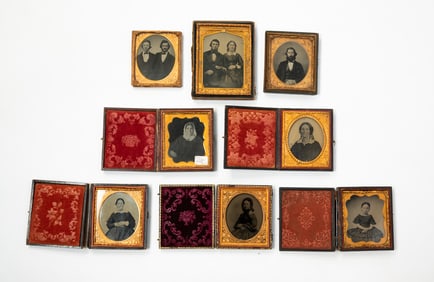 EIGHT AMERICAN EARLY PORTRAIT IMAGES.