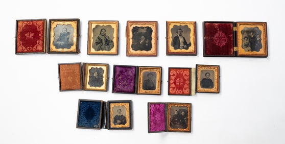 TEN AMERICAN CASED EARLY PORTRAIT IMAGES.