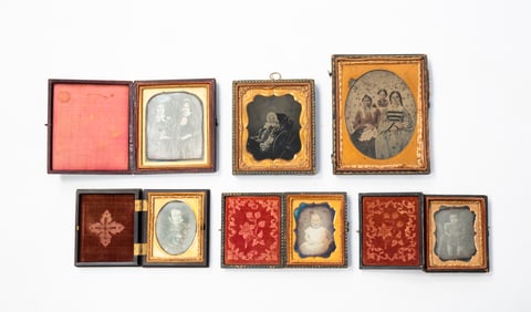 SIX AMERICAN CASED EARLY PORTRAIT IMAGES.
