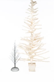TWO CHRISTMAS TREES.