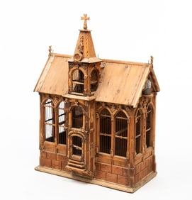 AMERICAN VICTORIAN ARCHITECTURAL BIRD CAGE.