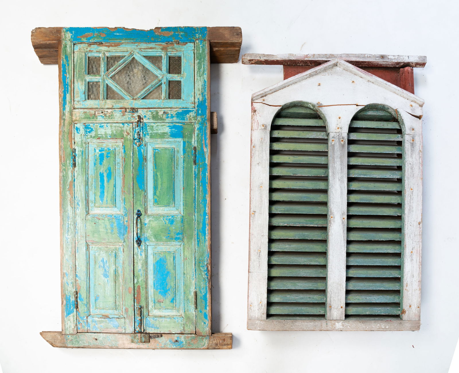 TWO ARCHITECTURAL WINDOWS. (1 of 6)