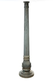AMERICAN PAINTED ARCHITECTURAL CAST IRON COLUMN.