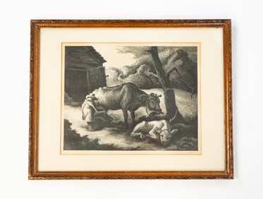 THOMAS HART BENTON (AMERICAN, 1889-1975) "WHITE CALF" LITHOGRAPH, DATED 1945.