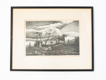 THOMAS HART BENTON (AMERICAN, 1889-1975) "FRISKY DAY" LITHOGRAPH, 1939.