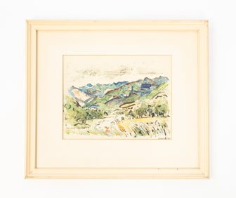 JOHN MARIN (AMERICAN, 1870-1953) WATERCOLOR LANDSCAPE.