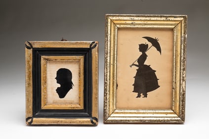 TWO AMERICAN HOLLOW-CUT SILHOUETTES.