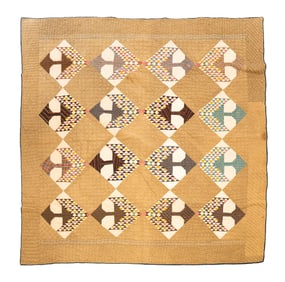 AMERICAN PIECEWORK TREE OF LIFE QUILT.