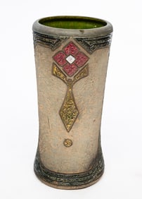 ROSEVILLE POTTERY CO. (ROSEVILLE, OHIO) "MOSTIQUE" UMBRELLA STAND.